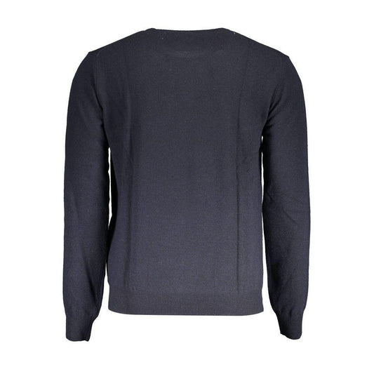 La Martina Blue Wool Sweater LA-17153-M