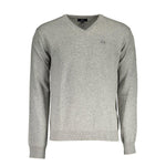 La Martina Gray Wool Sweater LA-17160-L