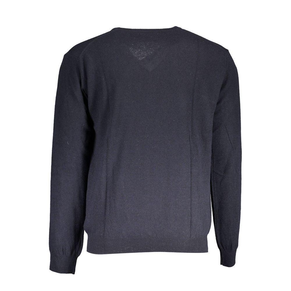 La Martina Blue Wool Sweater LA-17161-S