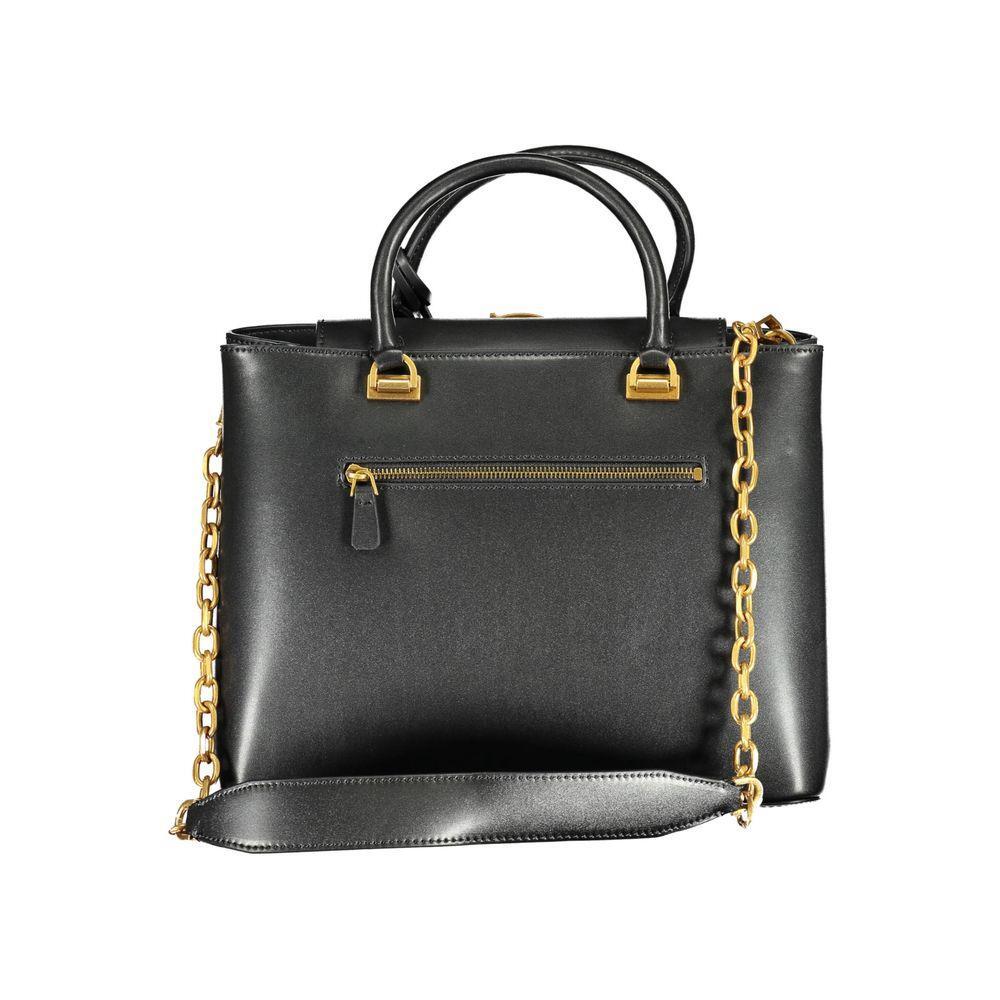 Front view with bag zipped and handles upright.