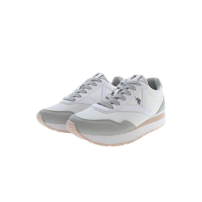 U.S. POLO ASSN. White Polyester Sneaker