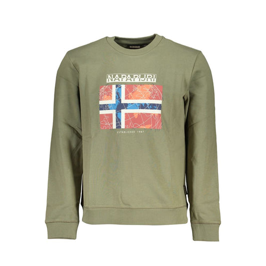 Napapijri Green Cotton Sweater NA-25291-XS