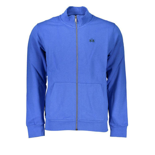 La Martina Blue Cotton Sweater LA-27028-S