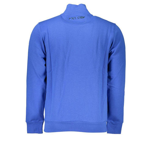La Martina Blue Cotton Sweater LA-27028-S