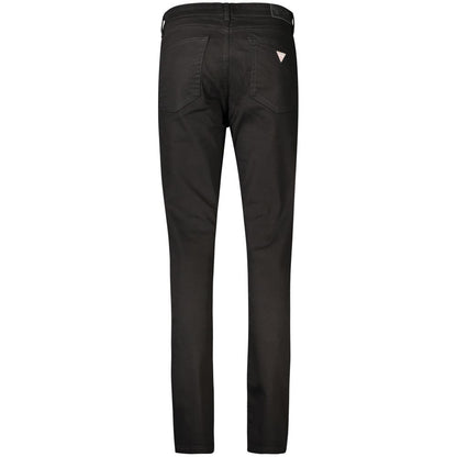 Guess Jeans Black Cotton Women Jeans back view showcasing sleek design and classic five-pocket style.