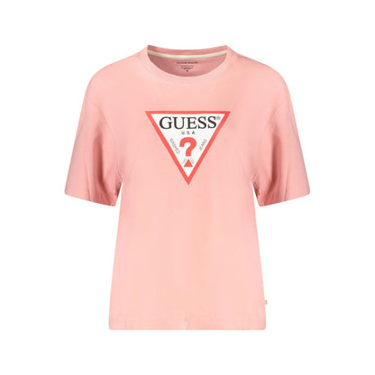 Guess Jeans Pink Cotton Women T-Shirt