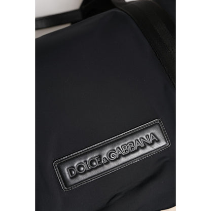 Dolce & Gabbana Black Maroon Hand Shoulder Duffel Travel Bag