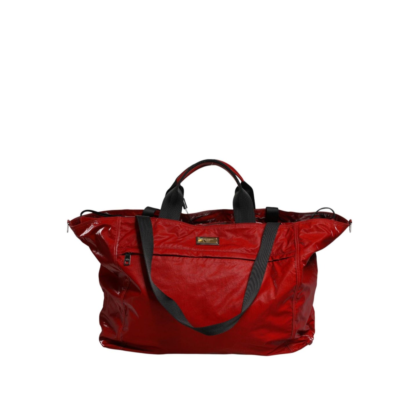 Dolce & Gabbana Red Nylon Hand Shoulder Duffel Travel Bag