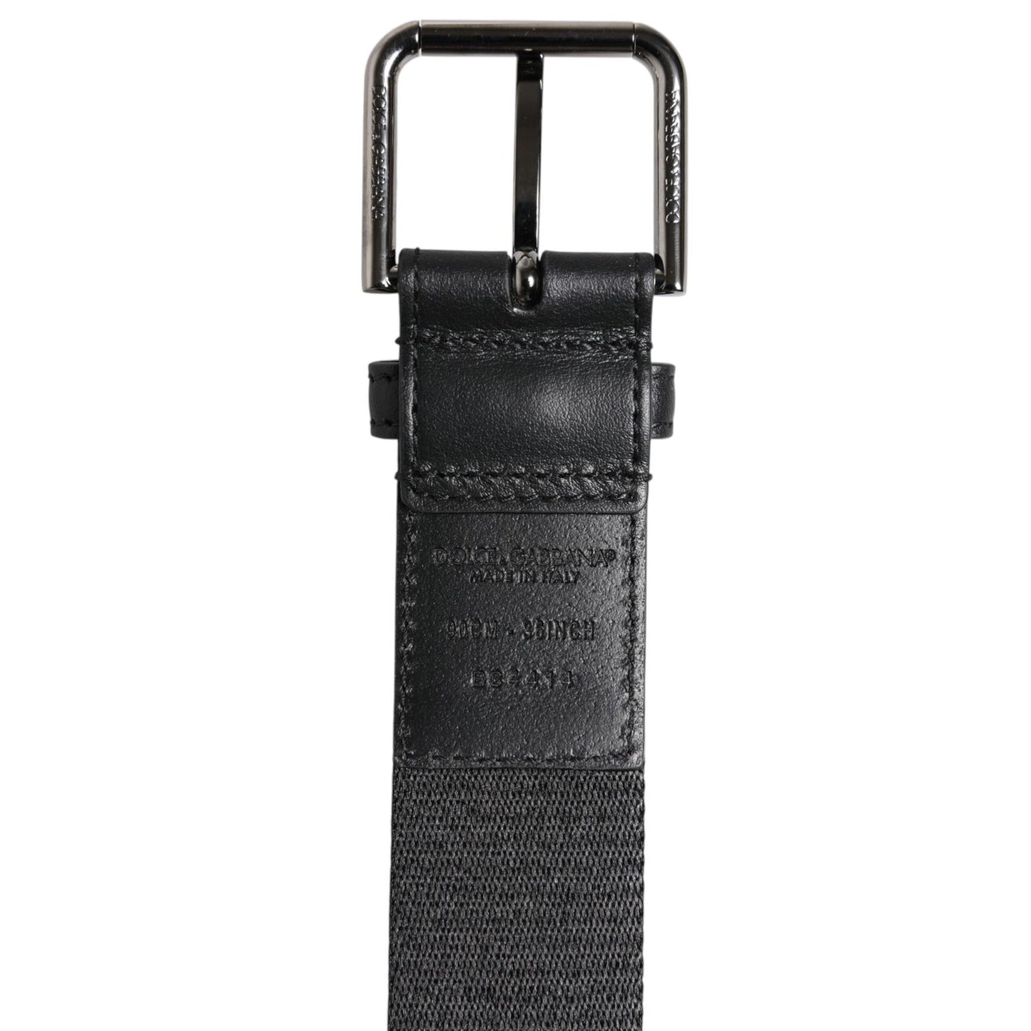 Dolce & Gabbana Green Black Polyester DG Logo Buckle Belt