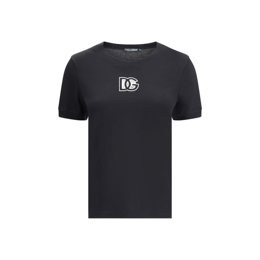 Dolce & Gabbana Black Cotton T-Shirt