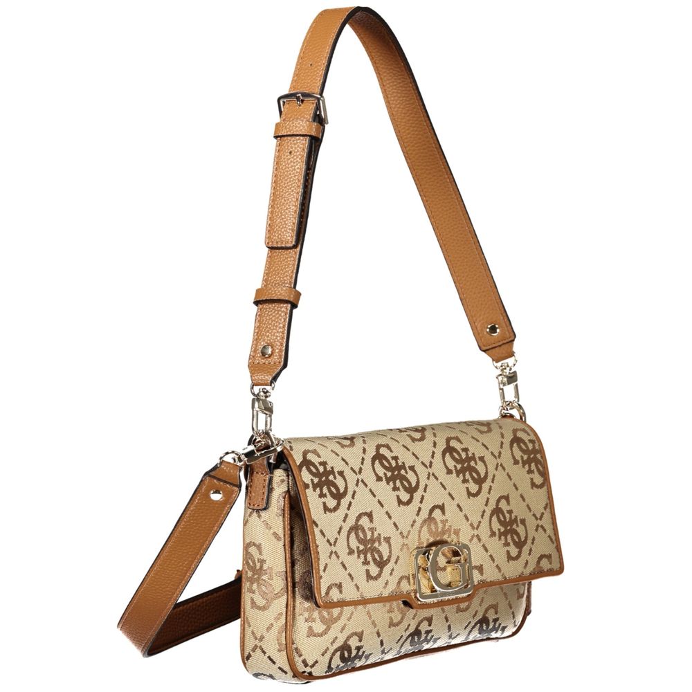 Guess Jeans Beige Polyester Handbag