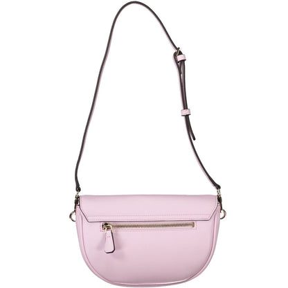 Guess Jeans Pink Polyethylene Women Handbag with adjustable strap and zip closure