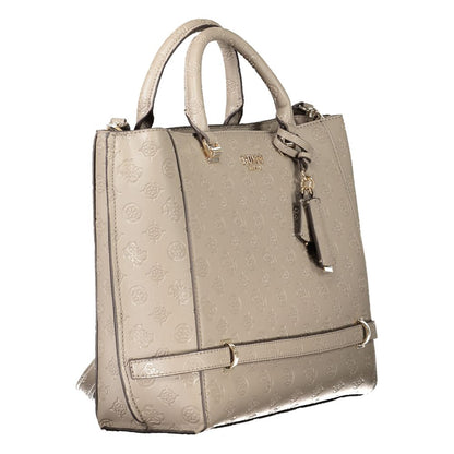 Guess Jeans Brown Polyethylene Women Handbag with chic design and adjustable shoulder strap for versatile use.