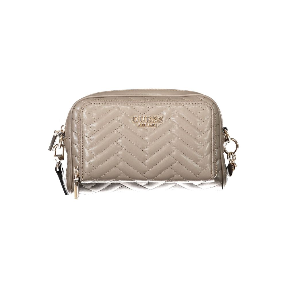 Guess Jeans Brown Polyethylene Women Handbag with adjustable strap and pockets for style and functionality.