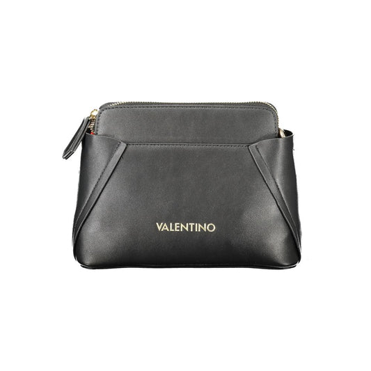 Mario Valentino Black Polyethylene Women Handbag with zipper closure and sleek design, perfect for modern fashion enthusiasts.