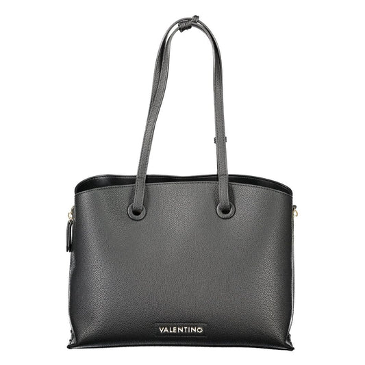 Mario Valentino Black Polyethylene Women Handbag with logo and sleek design