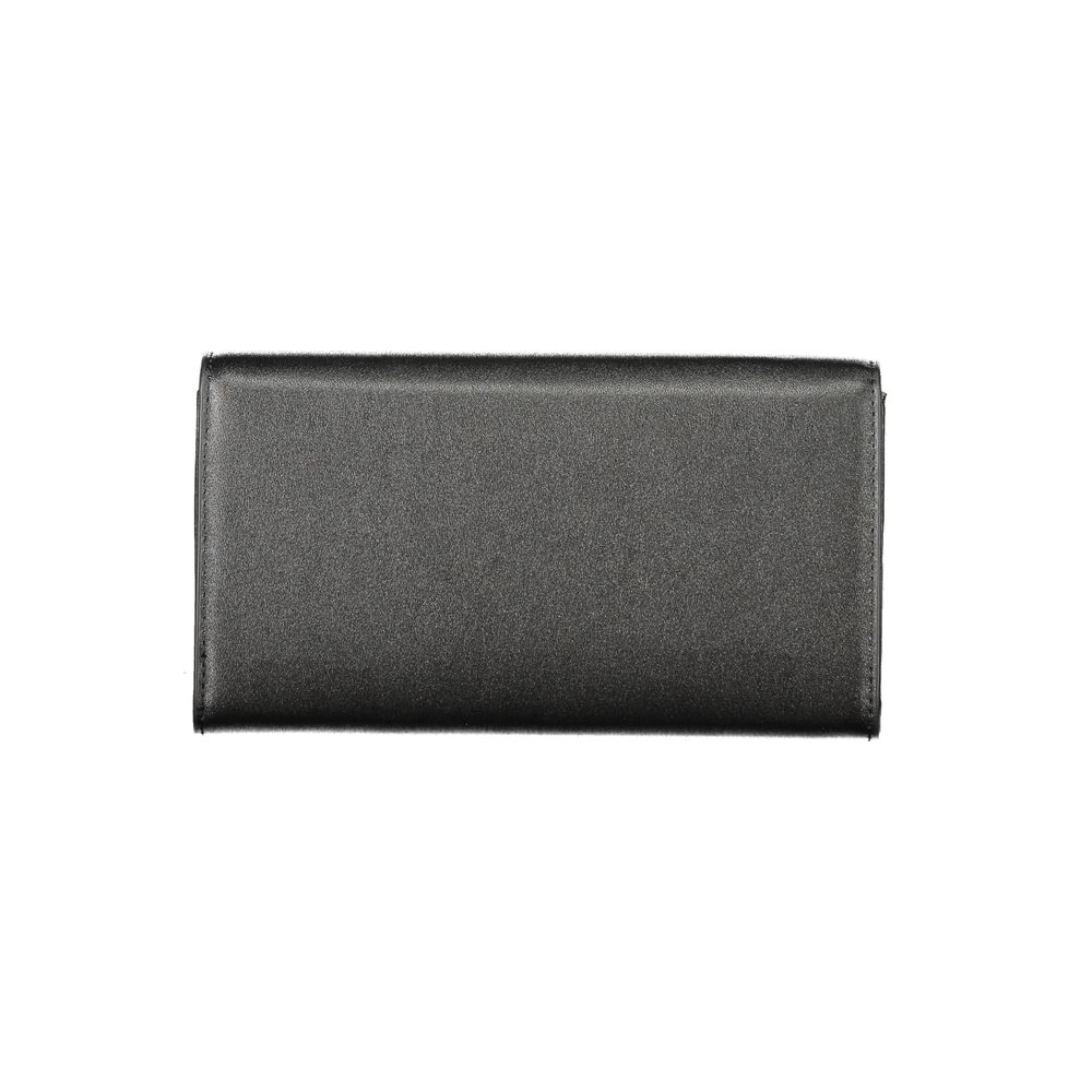 Mario Valentino Black Polyethylene Women Wallet showcasing back view