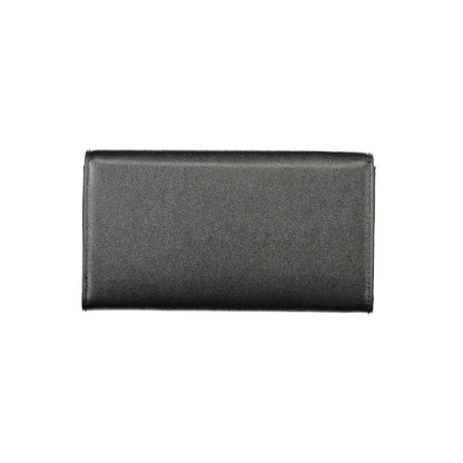 Mario Valentino Black Polyethylene Women Wallet showcasing back view