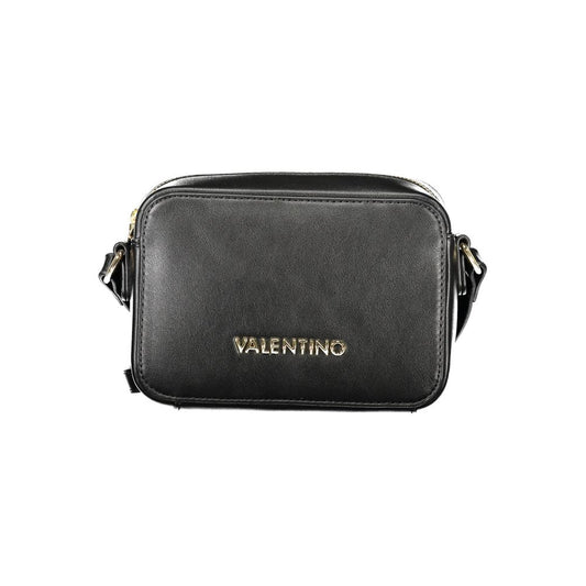 Mario Valentino Black Polyethylene Women Handbag with logo and adjustable strap