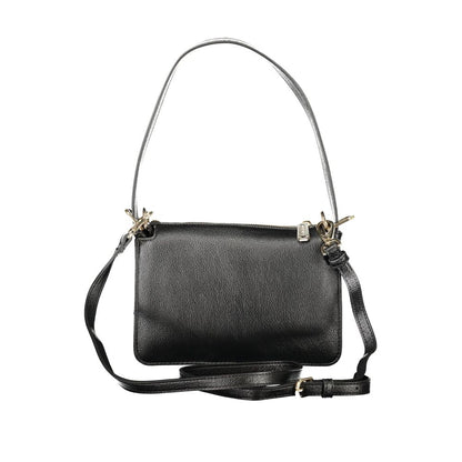 Mario Valentino Black Polyethylene Women Handbag with adjustable shoulder handle and removable strap