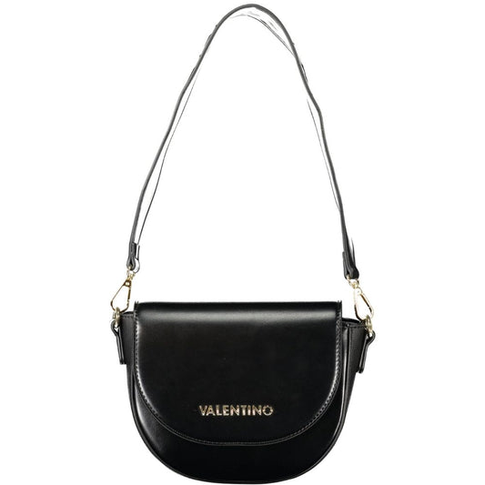 Mario Valentino Black Polyethylene Women Handbag with shoulder handle and adjustable strap