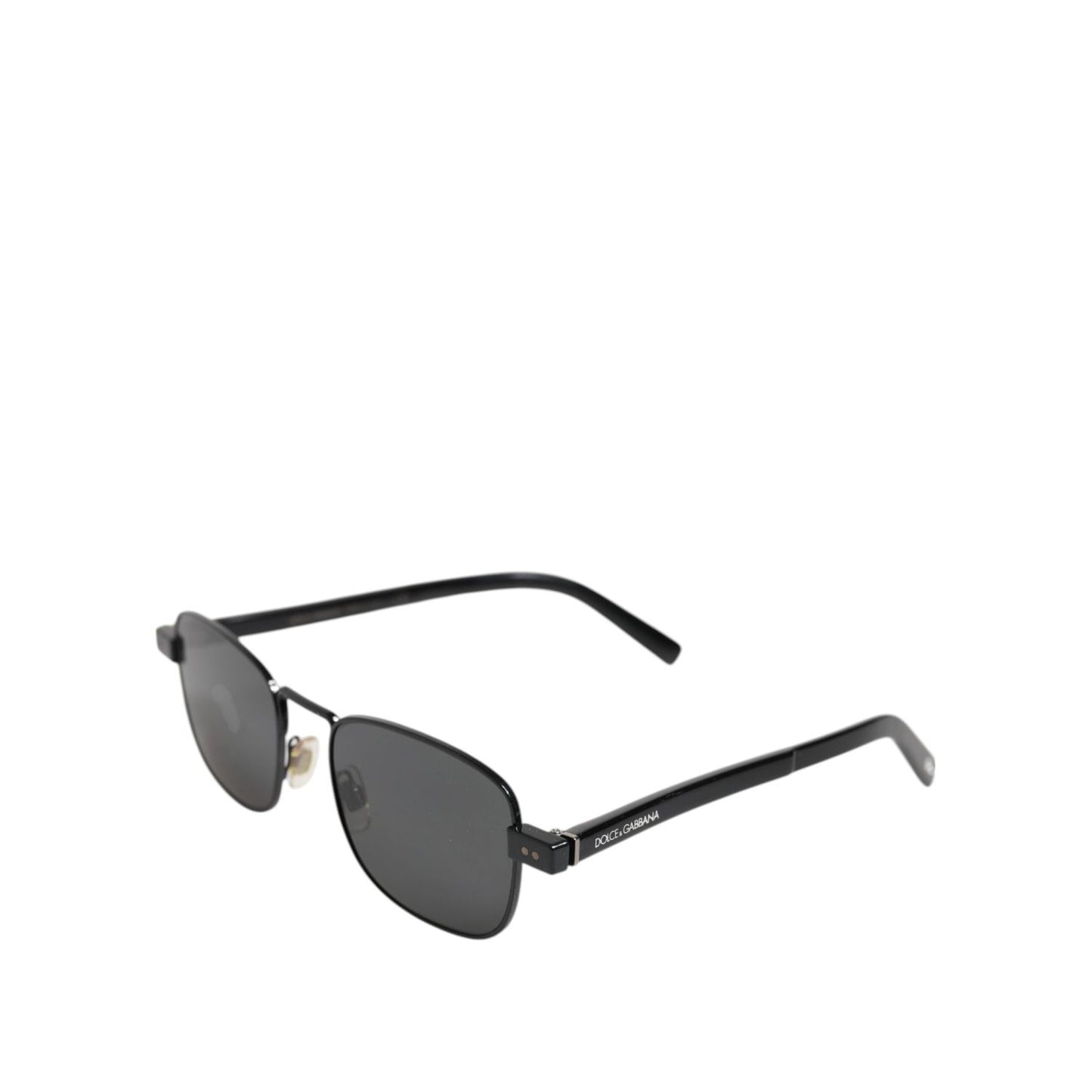 Dolce & Gabbana Black Metal Frame Square Lenses DG2222 Eyewear Sunglasses