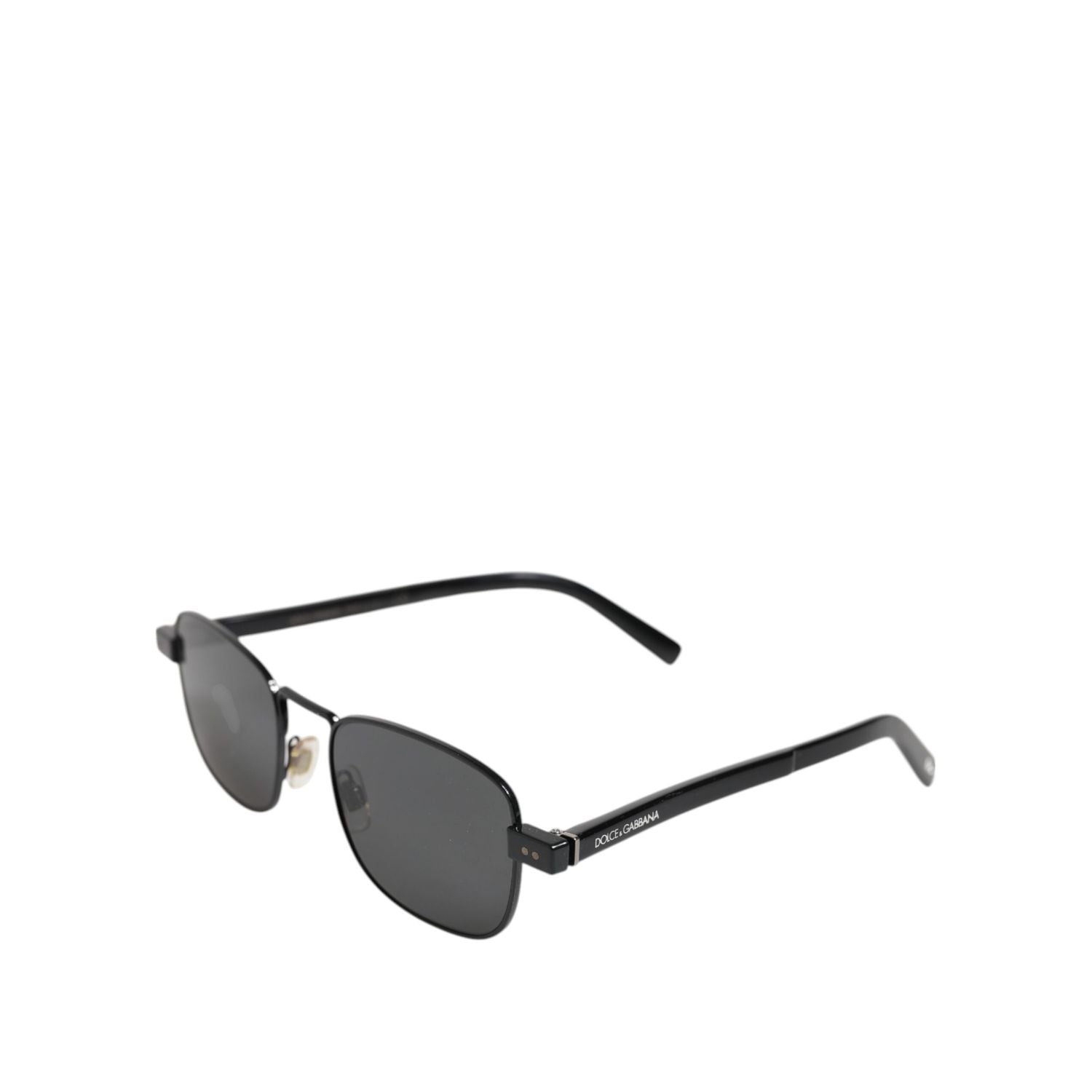 Dolce & Gabbana Black Metal Frame Square Lenses DG2222 Eyewear Sunglasses