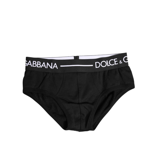 Dolce & Gabbana Black Cotton Stretch Regular Brief Underwear BIK1720-4