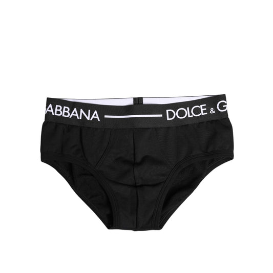 Dolce & Gabbana Black Cotton Stretch Regular Brief Underwear BIK1721-4
