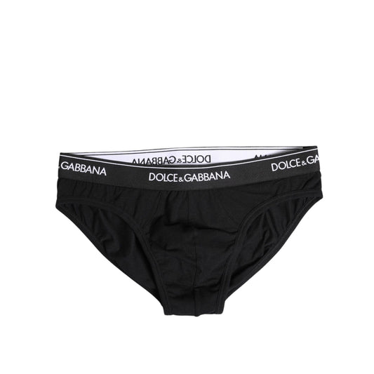 Dolce & Gabbana Black Cotton Stretch Regular Brief Underwear BIK1723-4