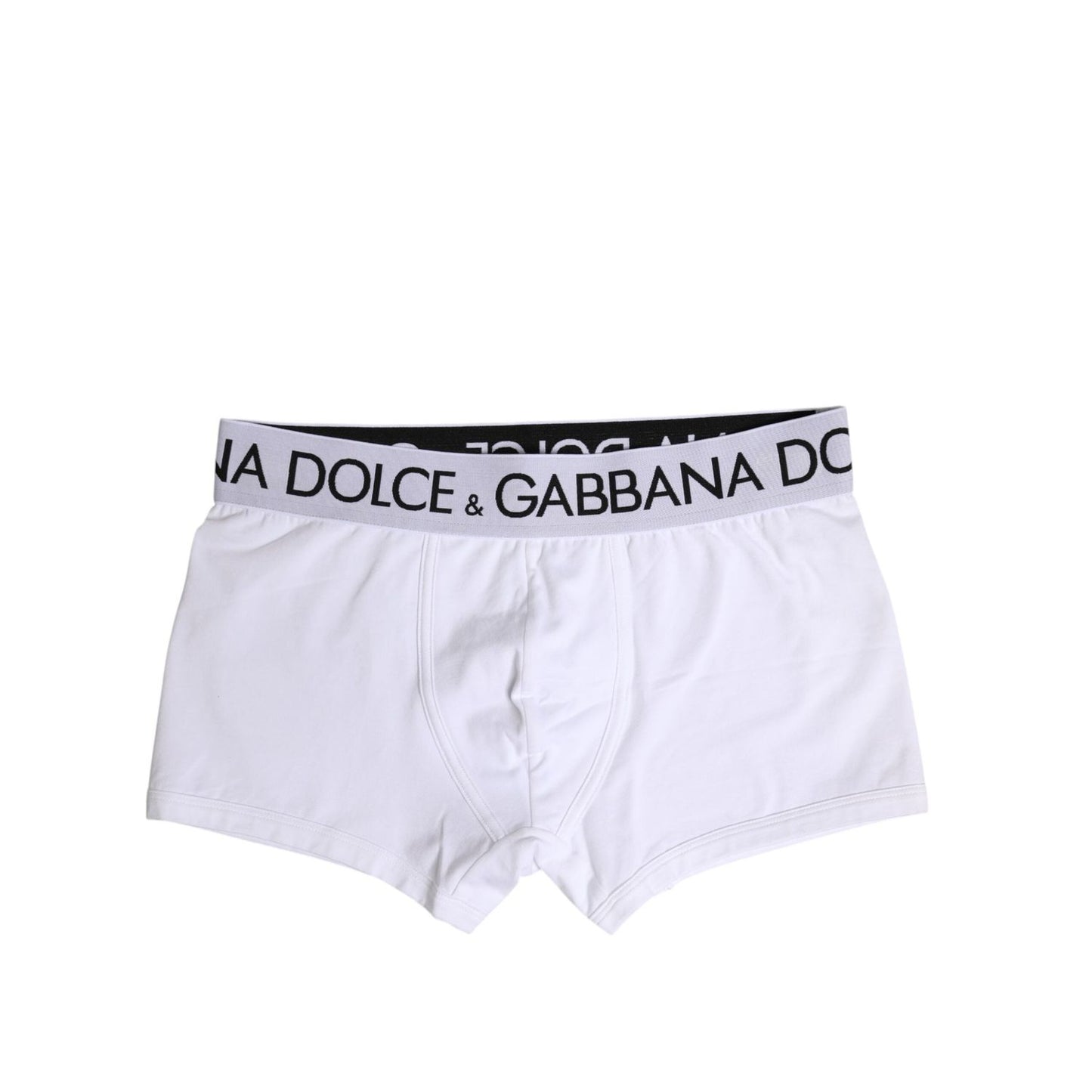 Dolce & Gabbana White Cotton Stretch Regular Boxer Underwear