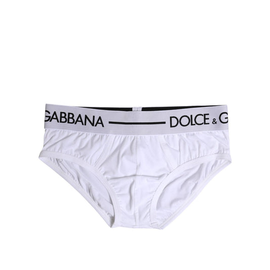 Dolce & Gabbana White Cotton Stretch Regular Brief Underwear BIK1740-40