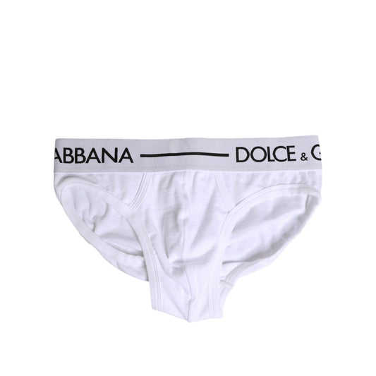 Dolce & Gabbana White Cotton Stretch Regular Brief Underwear BIK1741-41
