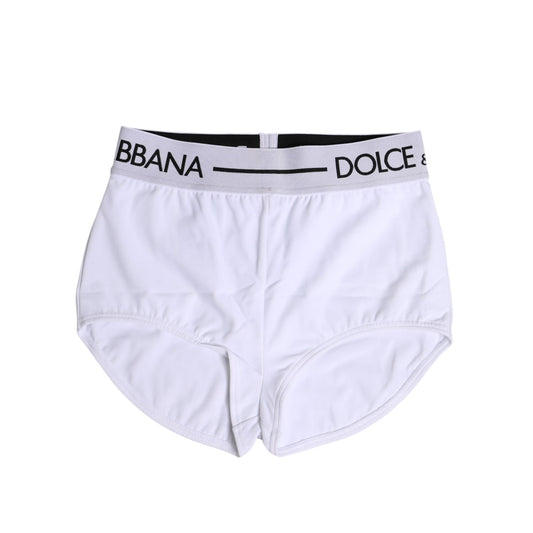 Dolce & Gabbana White Nylon Logo Waistband Boxer Brief Underwear BIK1759-40
