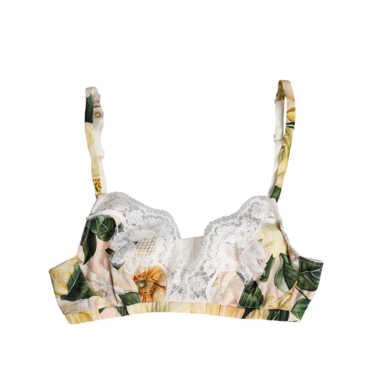 Dolce & Gabbana Multicolor Floral Print Non Wire Bra Underwear BIK1406-1