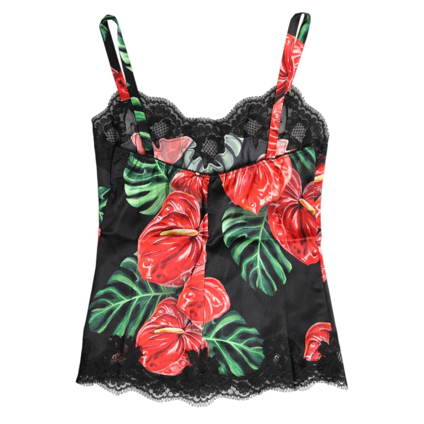 Dolce & Gabbana Multicolor Floral Silk Tank Lingerie Underwear