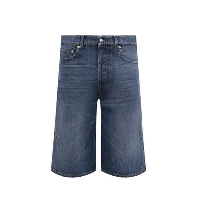 Alexander McQueen Blue Denim Shorts