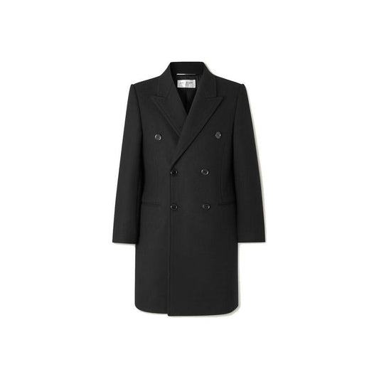 Saint Laurent Double-Breasted Wool Coat SA-8827864252628-48 | M