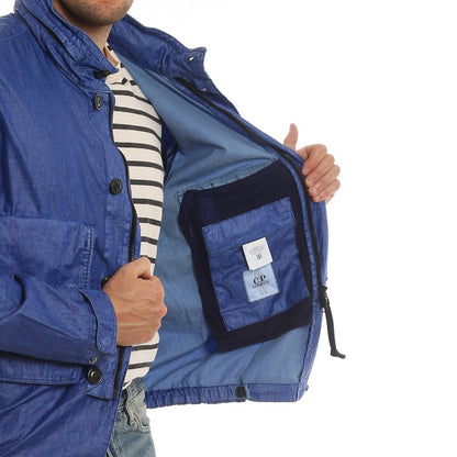 C.P. Company Blue Linen Shell Jacket
