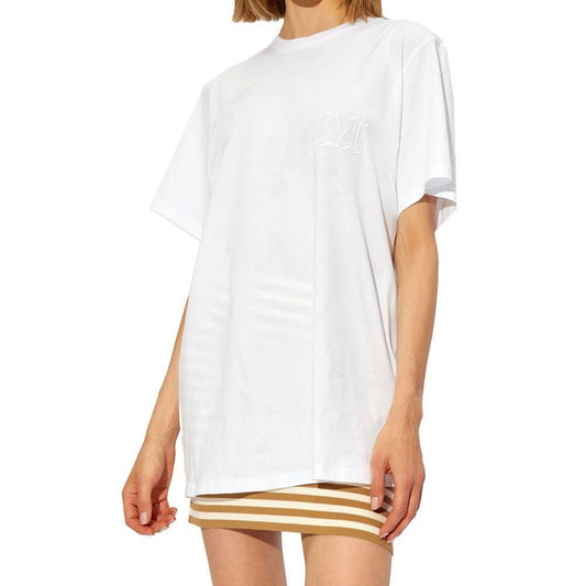 Max Mara Mango Logo Embroidered Cotton T-Shirt MA-8777823256788-L