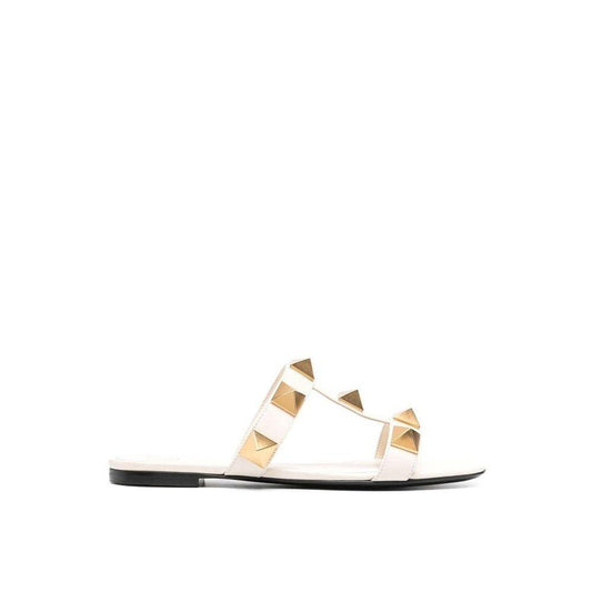 Valentino Garavani Roman Stud Leather Flat Sandals VA-8800869449940-EU35/US5