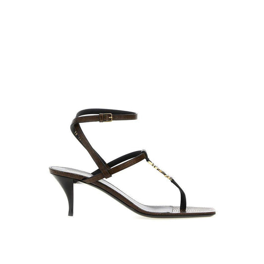 Saint Laurent Cassandra Leather Flip-Flop Sandals SA-8735555584212-EU36/US6