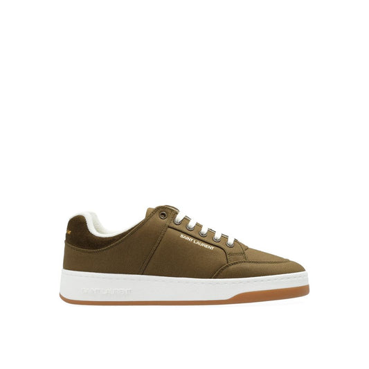 Saint Laurent Green Fabric Sneakers