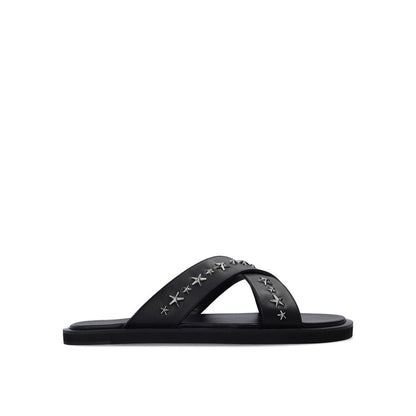 Jimmy Choo Black Calfskin Sandals