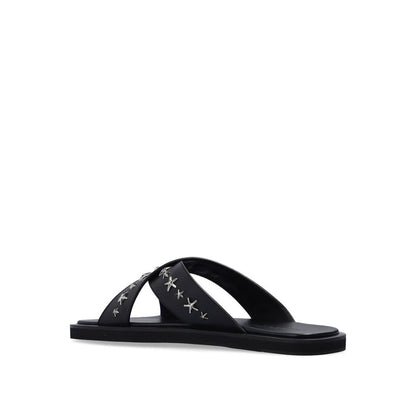 Jimmy Choo Black Calfskin Sandals