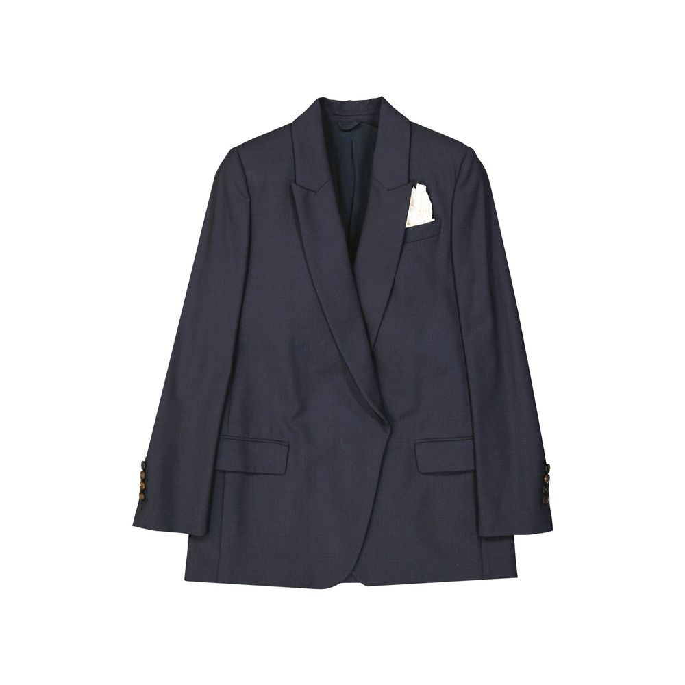 Brunello Cucinelli Blue Virgin Wool Blazer