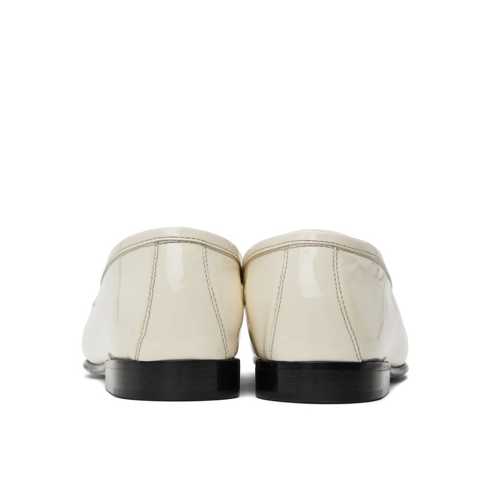 Jimmy Choo White Calfskin Slip-On Loafers