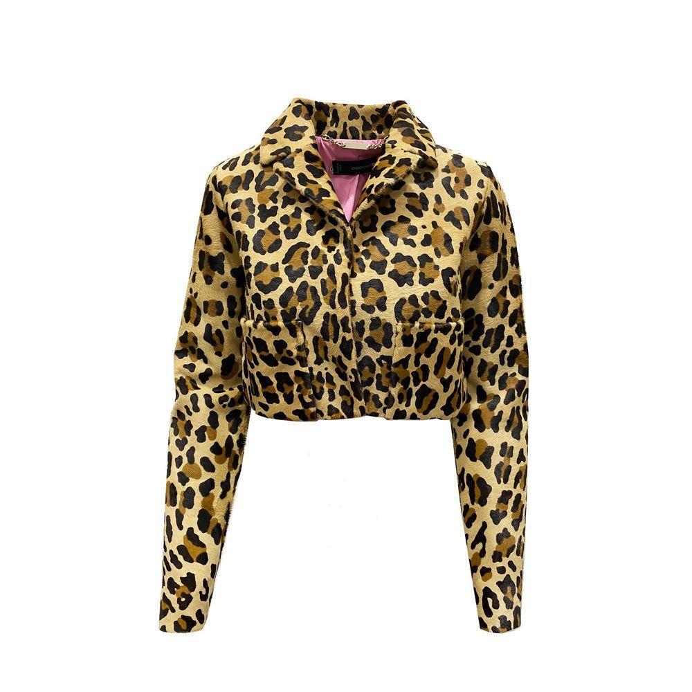 Dsquared² Leopard Calf Hair Cropped Jacket DS-8736374030548-42