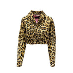 Dsquared² Leopard Calf Hair Cropped Jacket DS-8736374030548-42