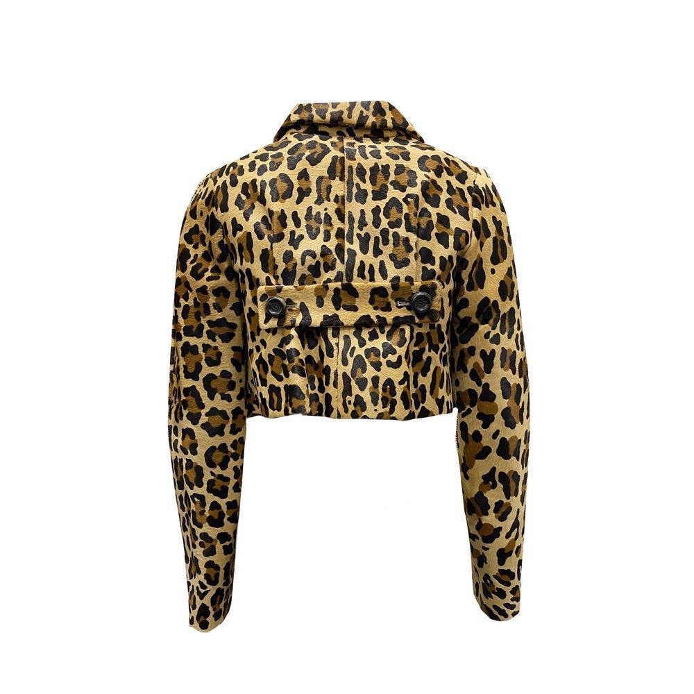 Dsquared² Leopard Calf Hair Cropped Jacket DS-8736374030548-42
